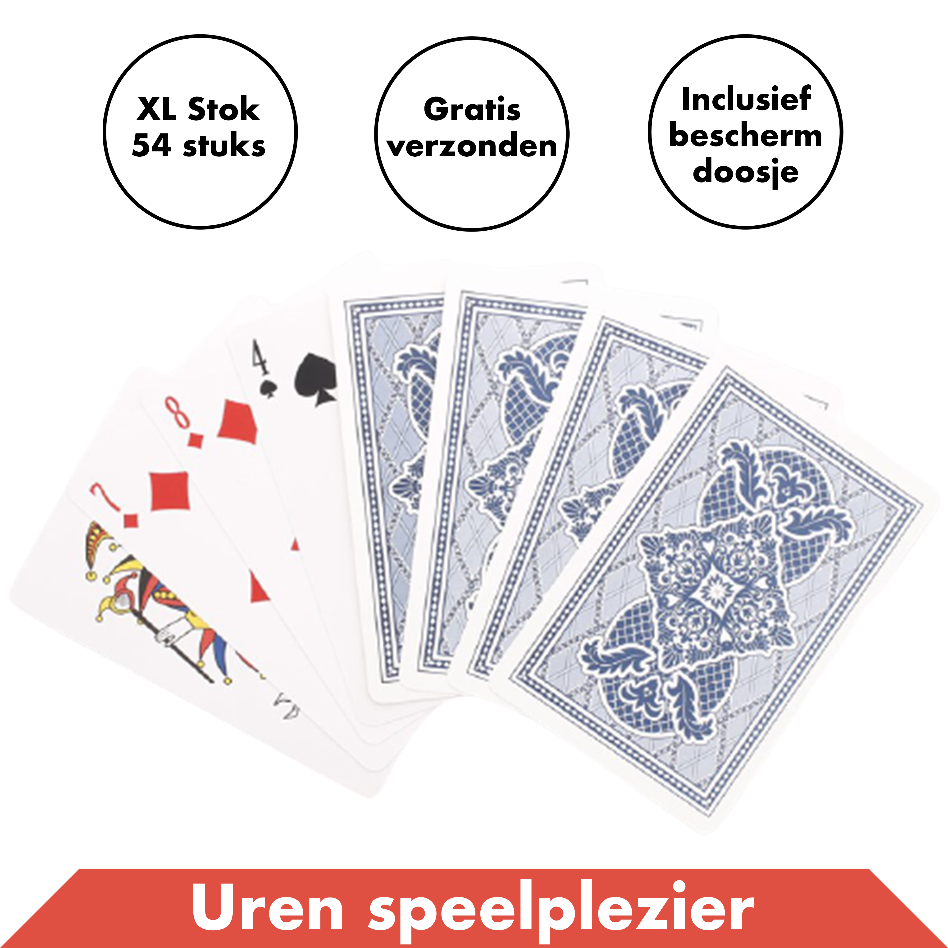 3-pack XL Speelkaarten 1 Deck / Stok