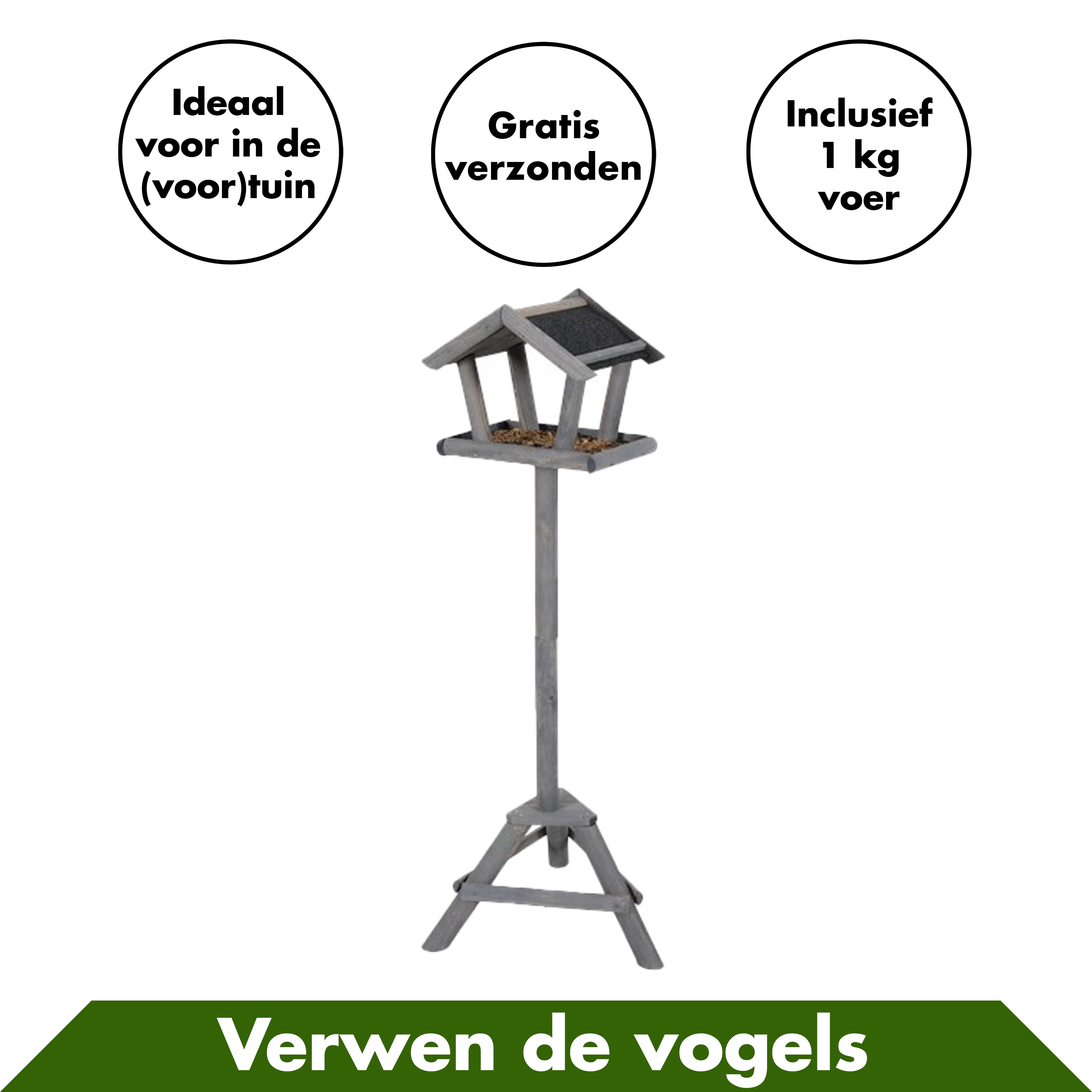 5 pack Staand Vogelhuisje met Vogelvoer