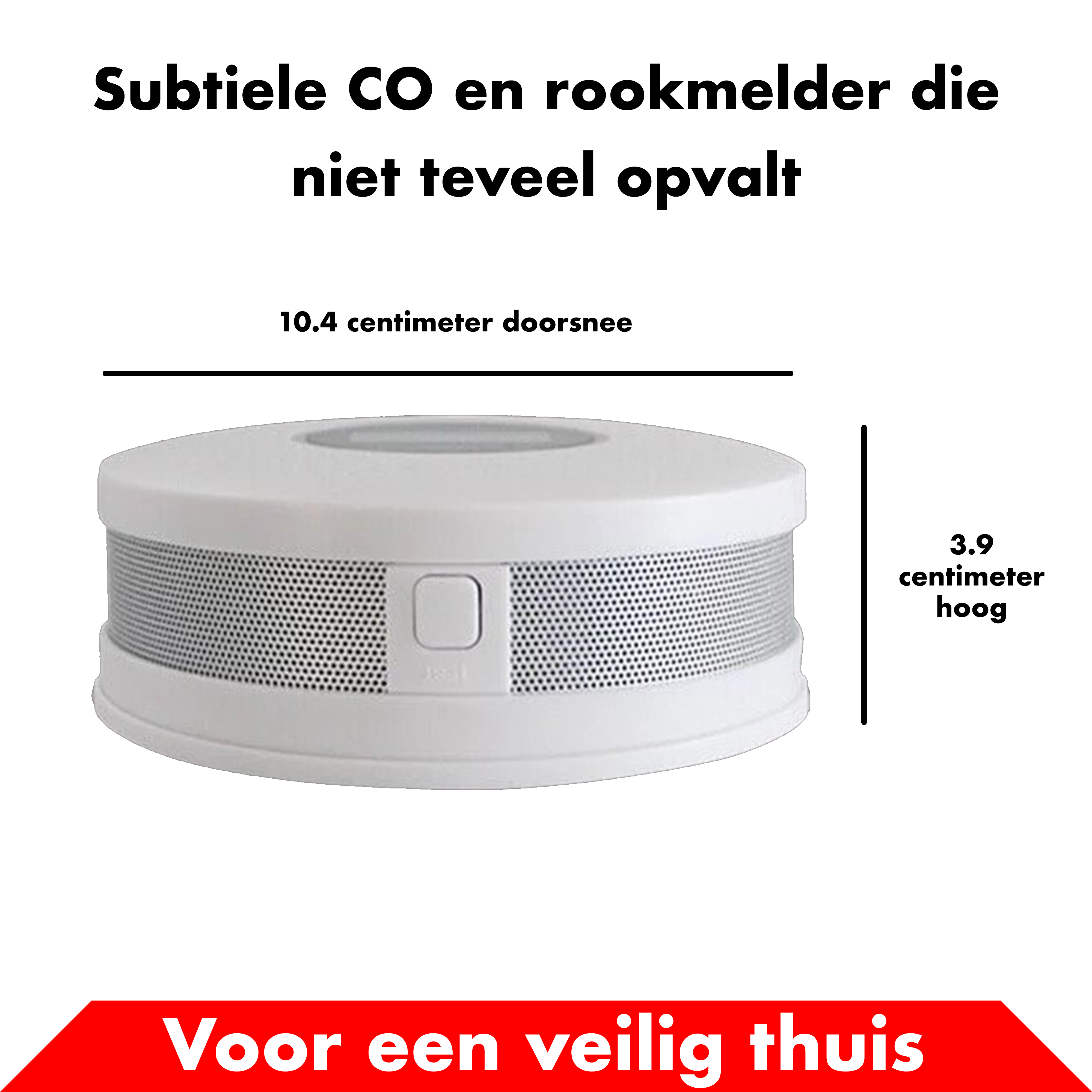 Rook en Koolstofmonoxidemelder - 4 Pack