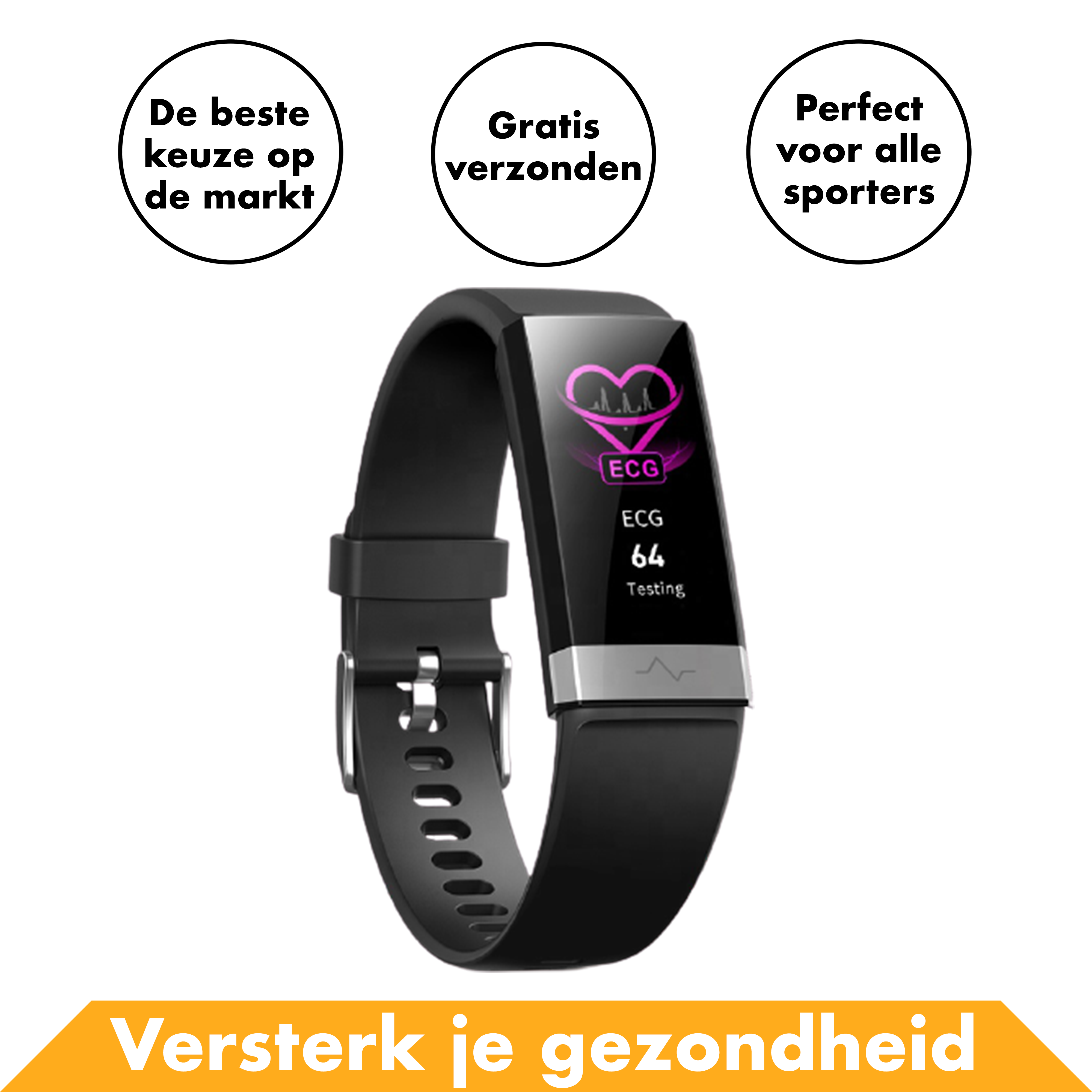 SmartWatch V19 - Zwart