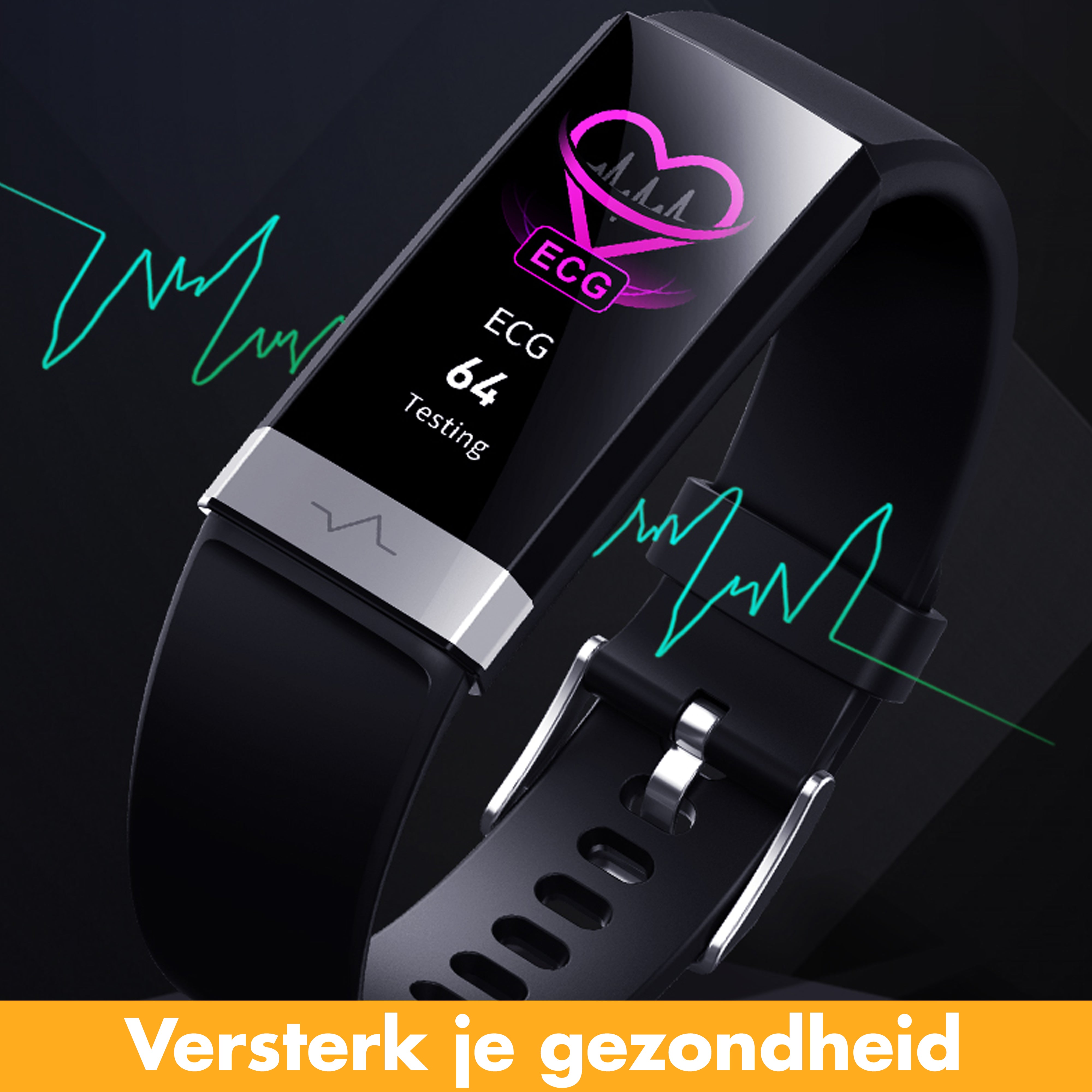 SmartWatch V19 - Zwart